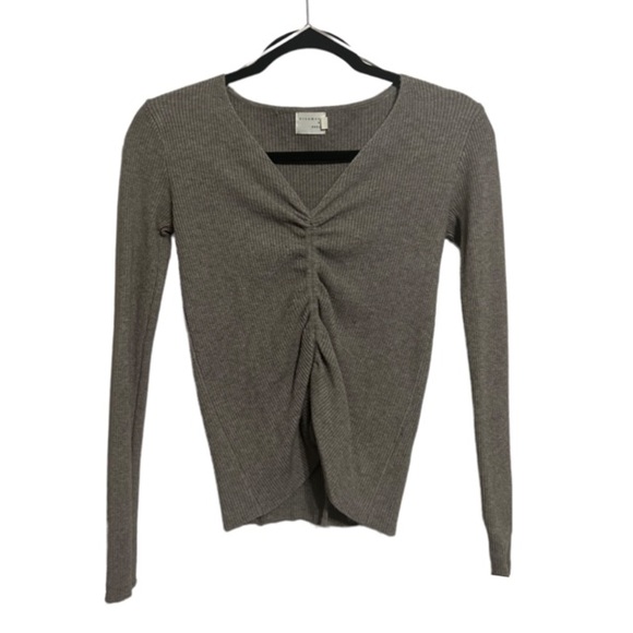 Dreamers By Debut Brownish/Grayish Long Sleeve Sweater Blouse M - Picture 1 of 6